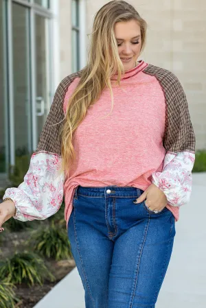 Raglan Sleeve Seamed Plus Size Top
