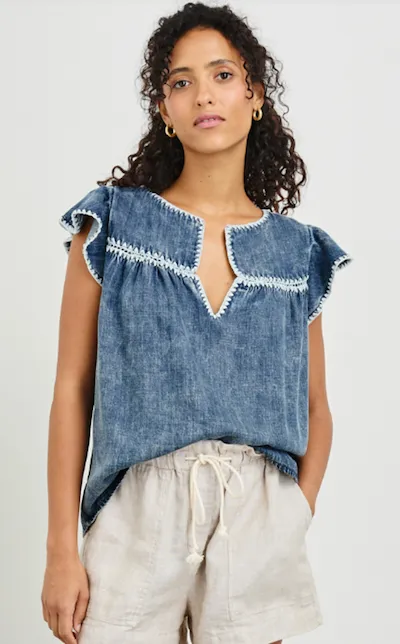 Rails Tafia Top Classic Blue