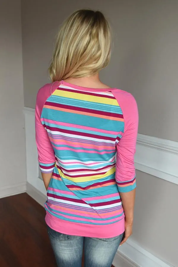 Rainbow Pink Neon Top