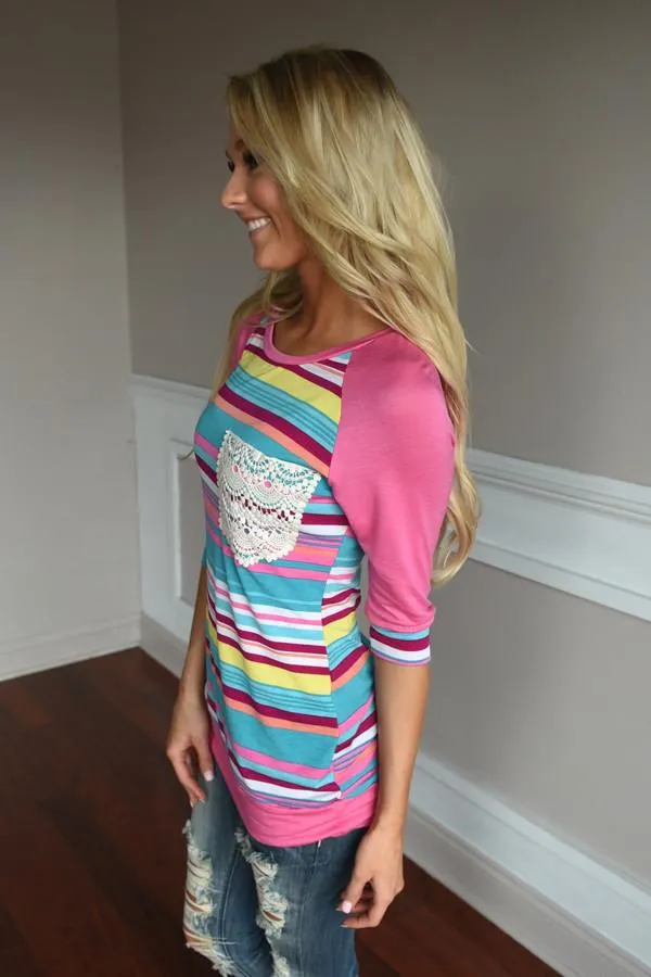 Rainbow Pink Neon Top