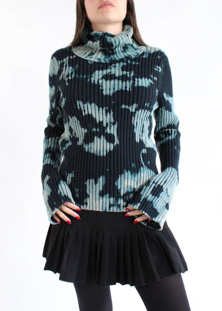 RCYCLD Bleach Dye Turtleneck