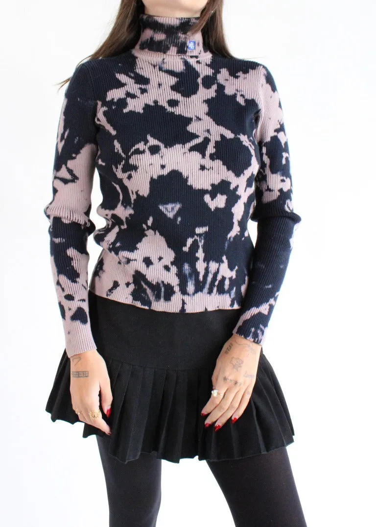 RCYCLD Bleach Dye Turtleneck