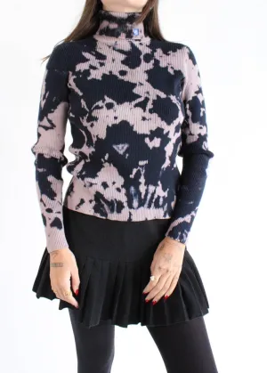 RCYCLD Bleach Dye Turtleneck