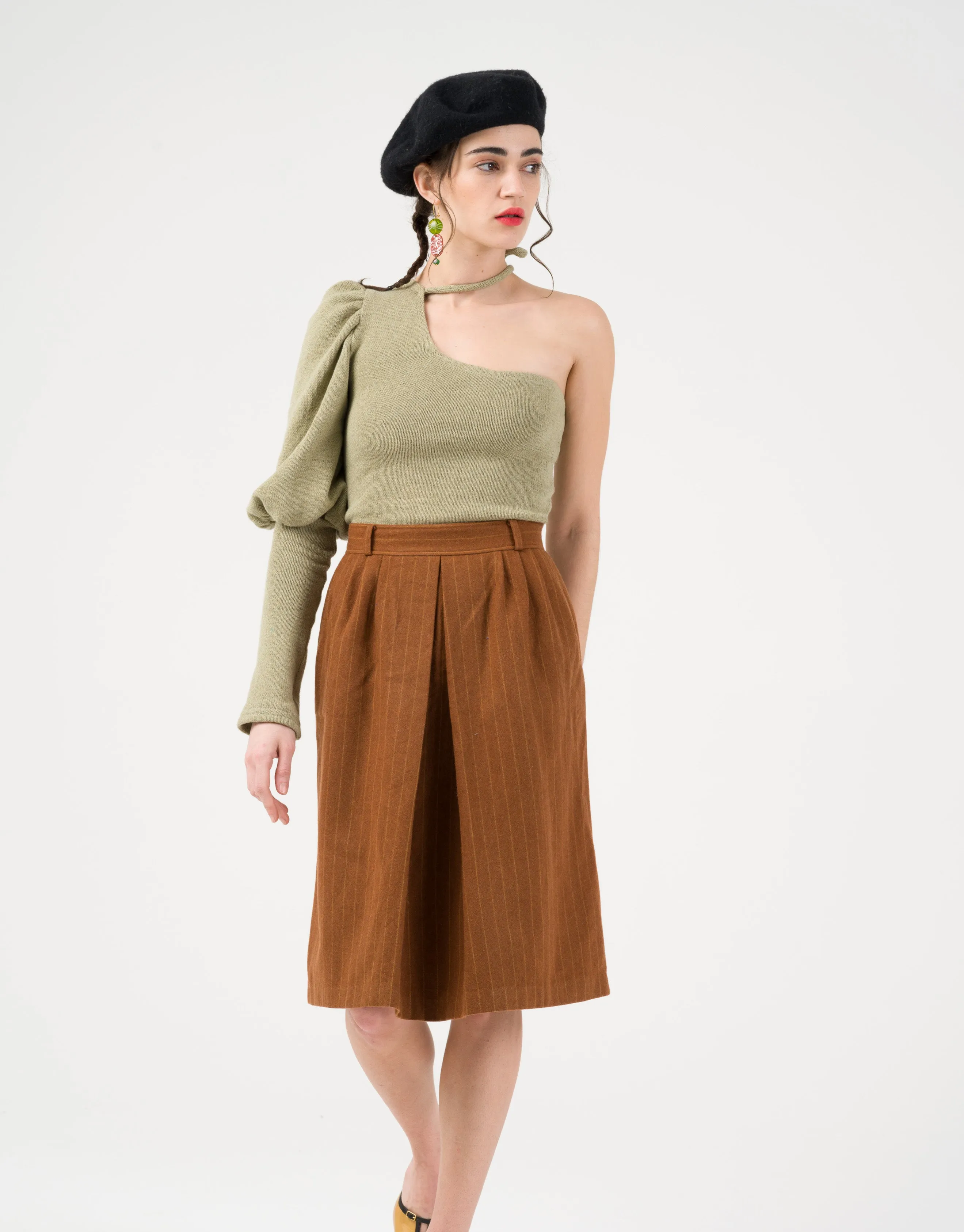 Recycled Cotton Sage Green Knit Top