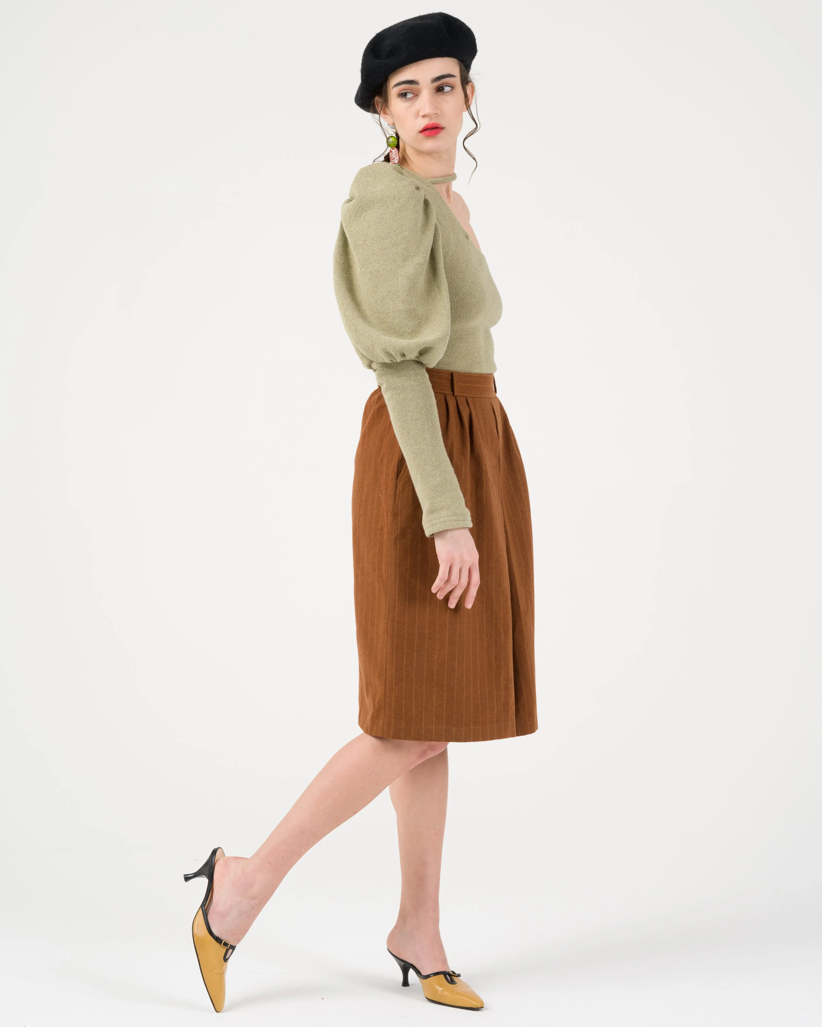 Recycled Cotton Sage Green Knit Top