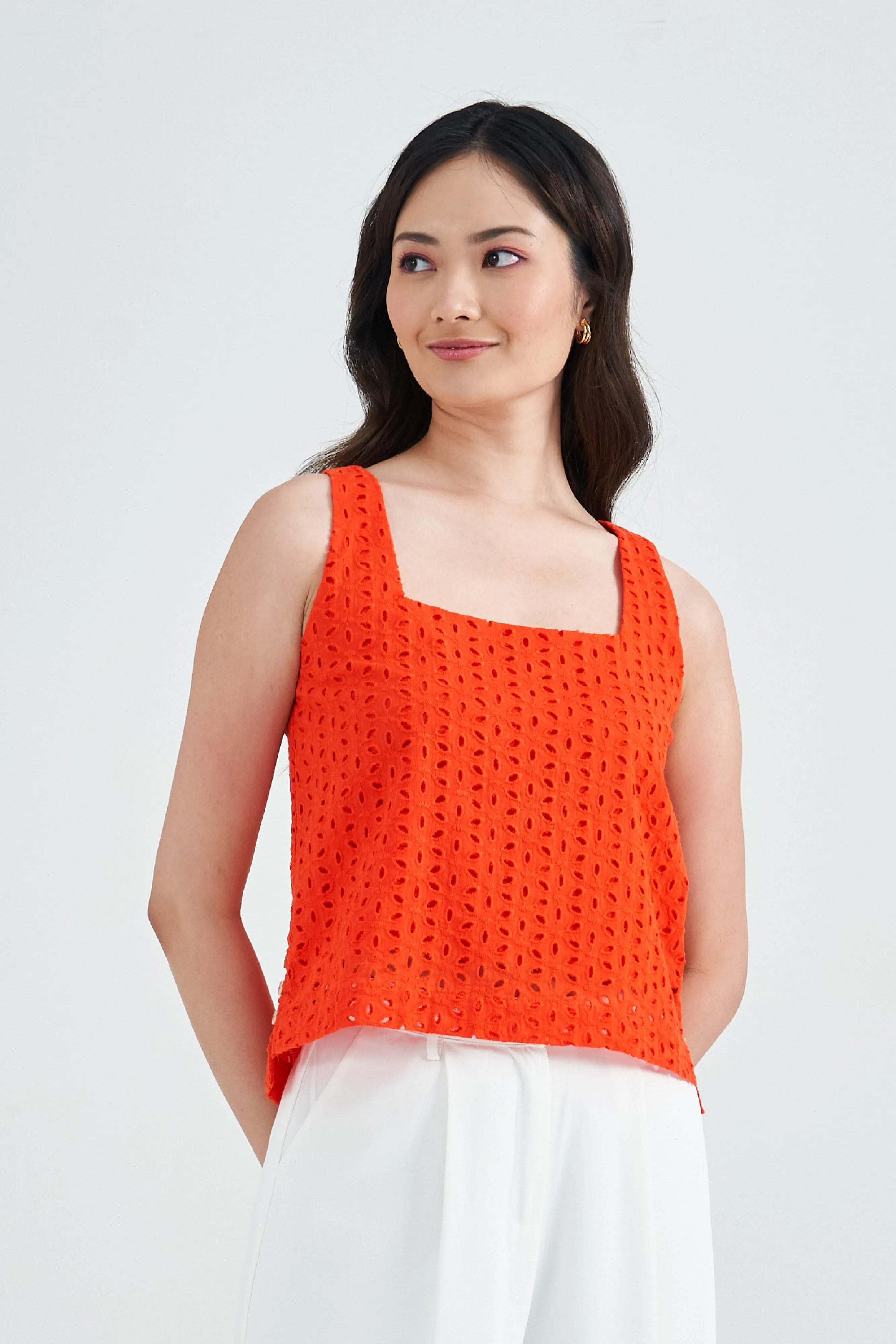 Reese Floral Eyelet Lace Top