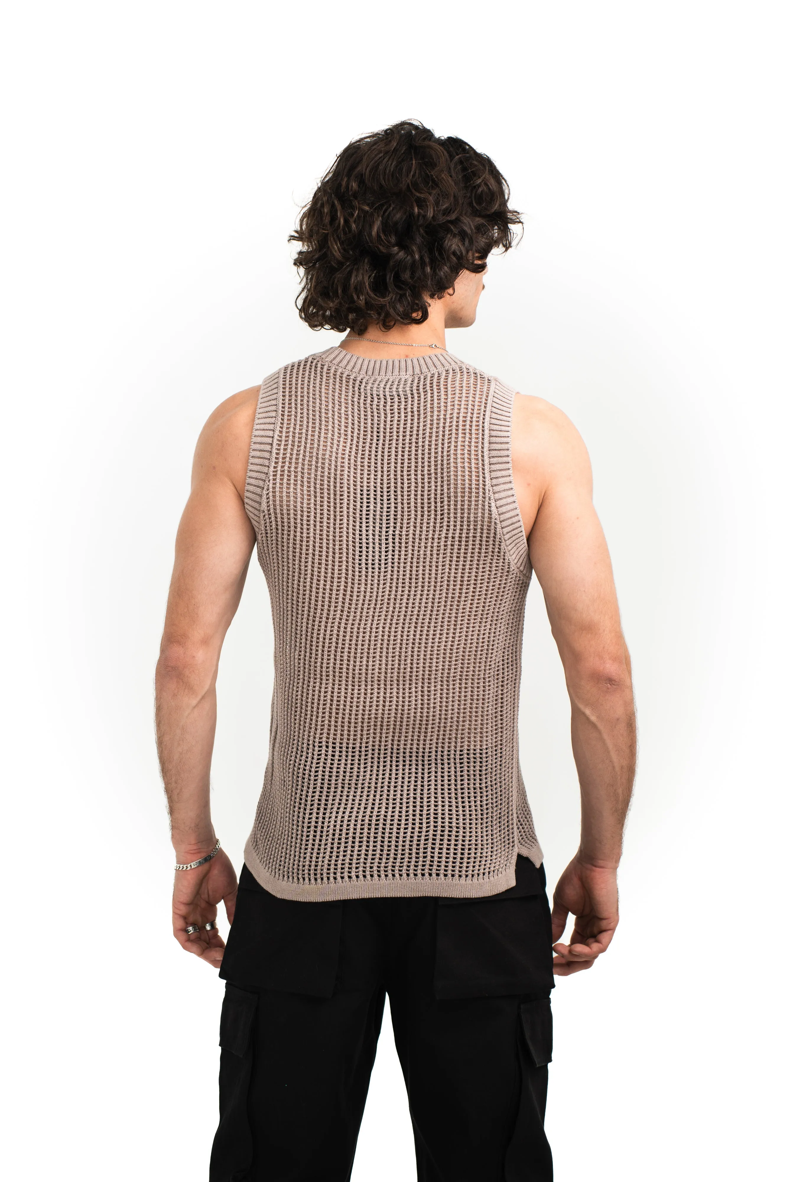 Represent Washed Knit Vest Tank Top Dawn