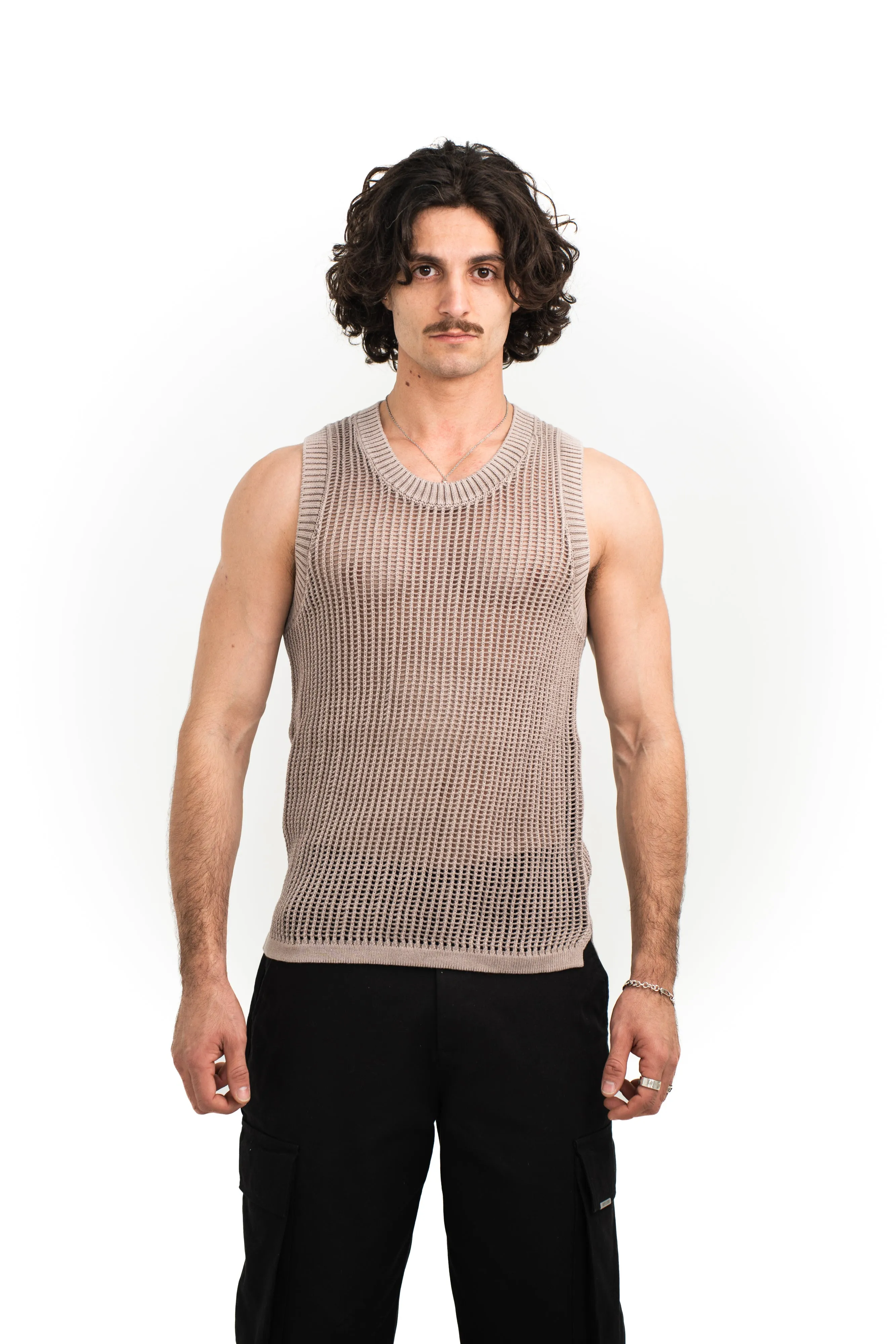 Represent Washed Knit Vest Tank Top Dawn