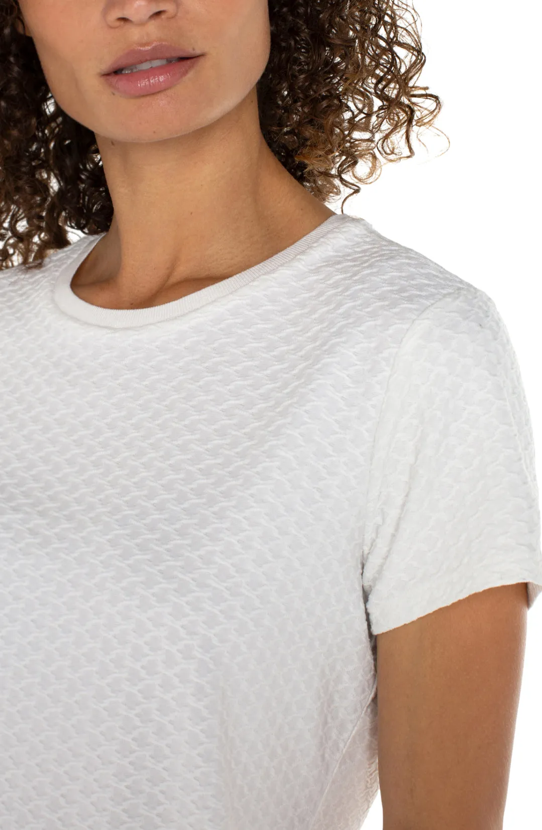 Rib Trim White Tee