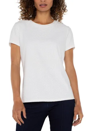 Rib Trim White Tee