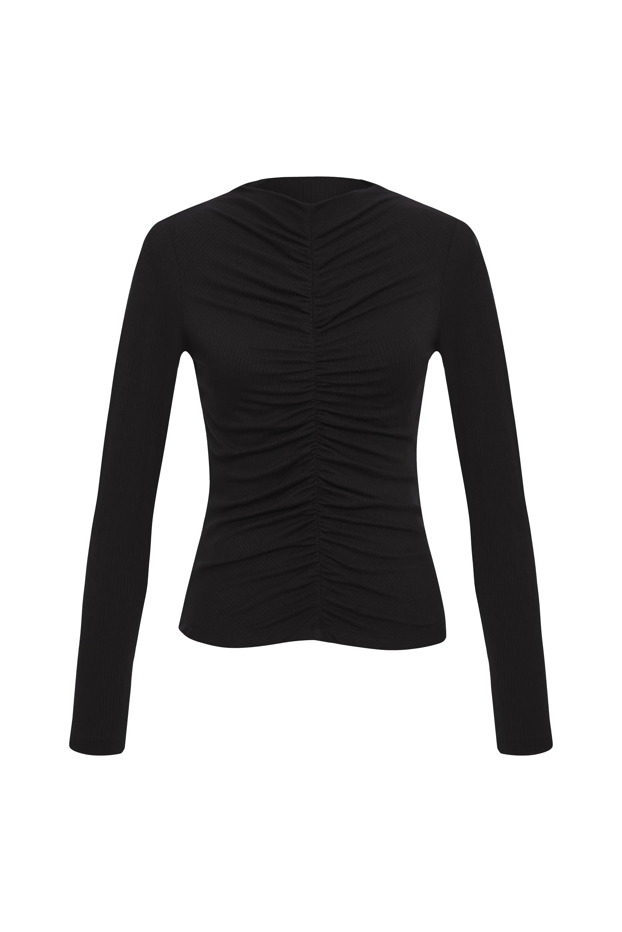 Ribbed Ruched Top