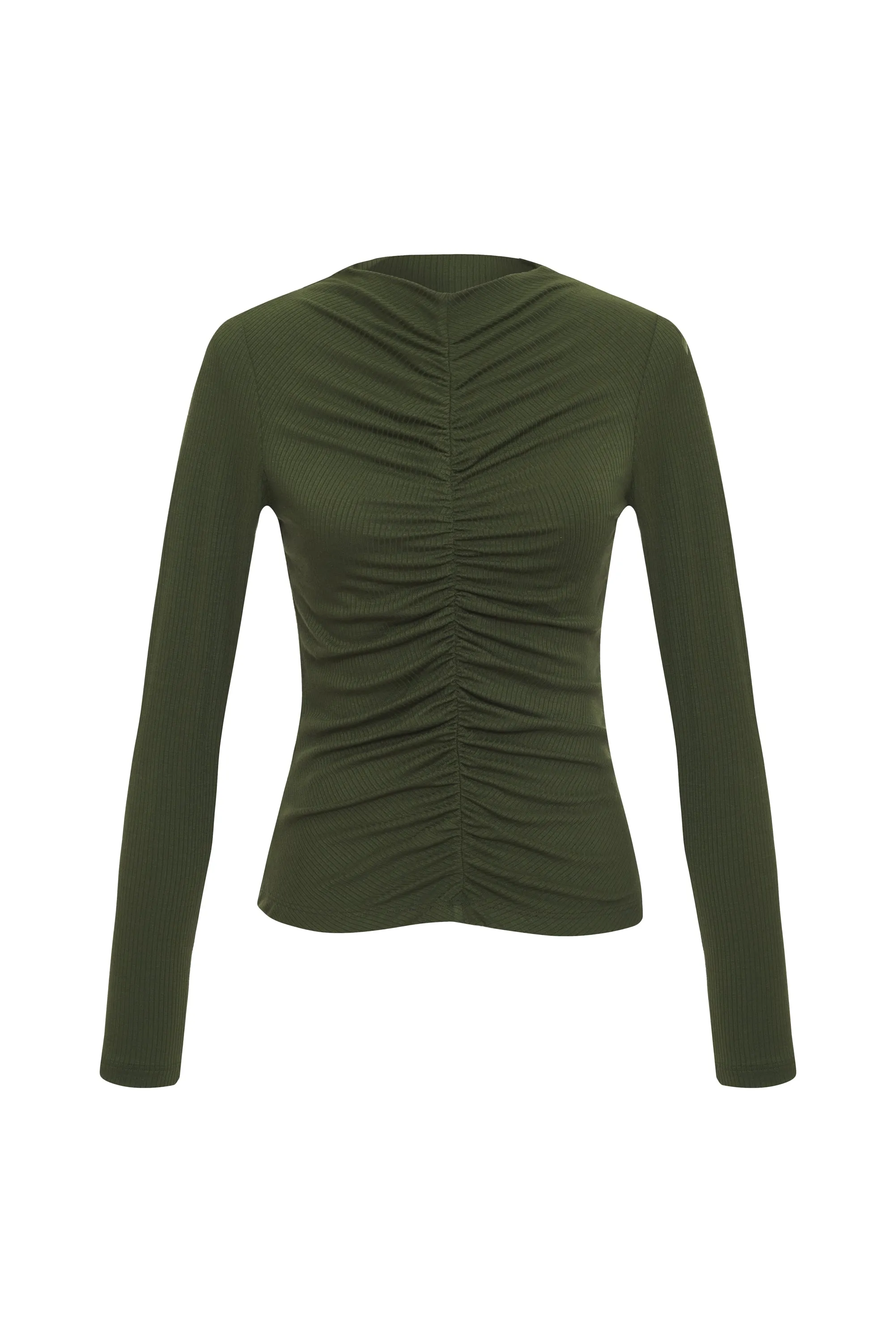 Ribbed Ruched Top