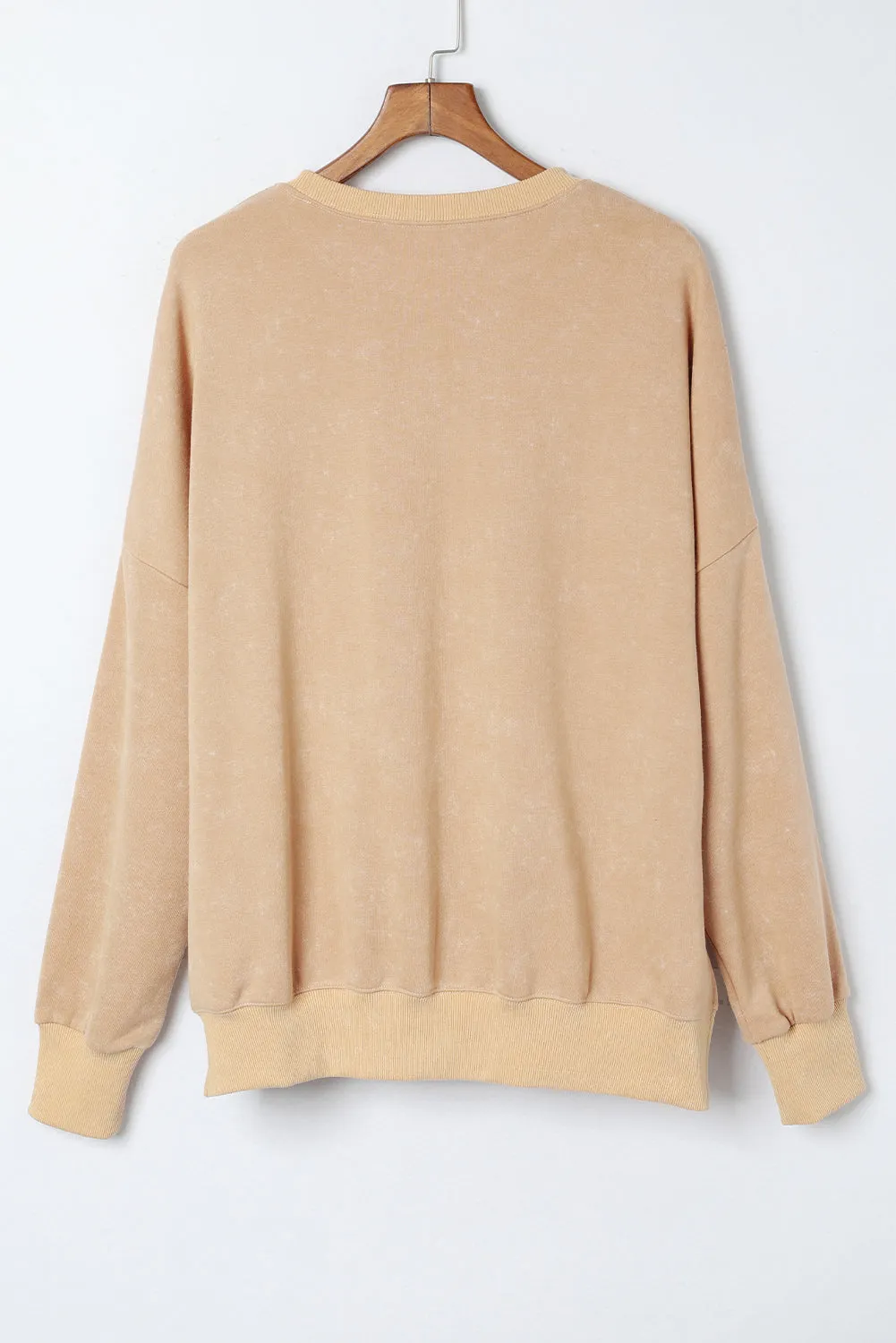 Ribbed Trim Oversized Sweatshirt
