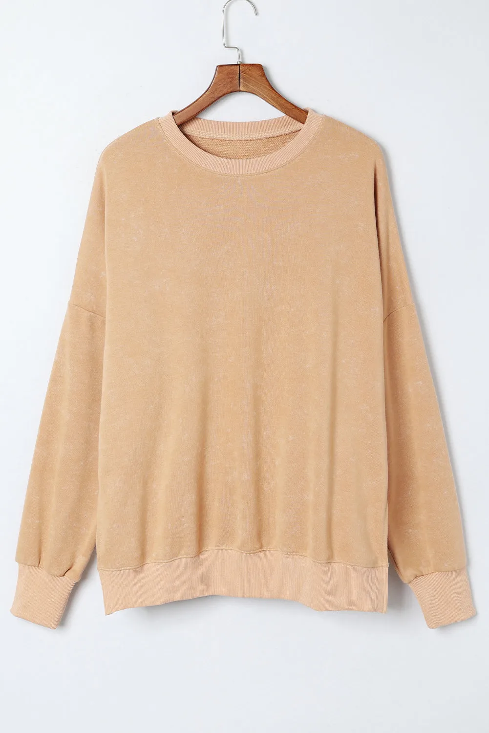 Ribbed Trim Oversized Sweatshirt