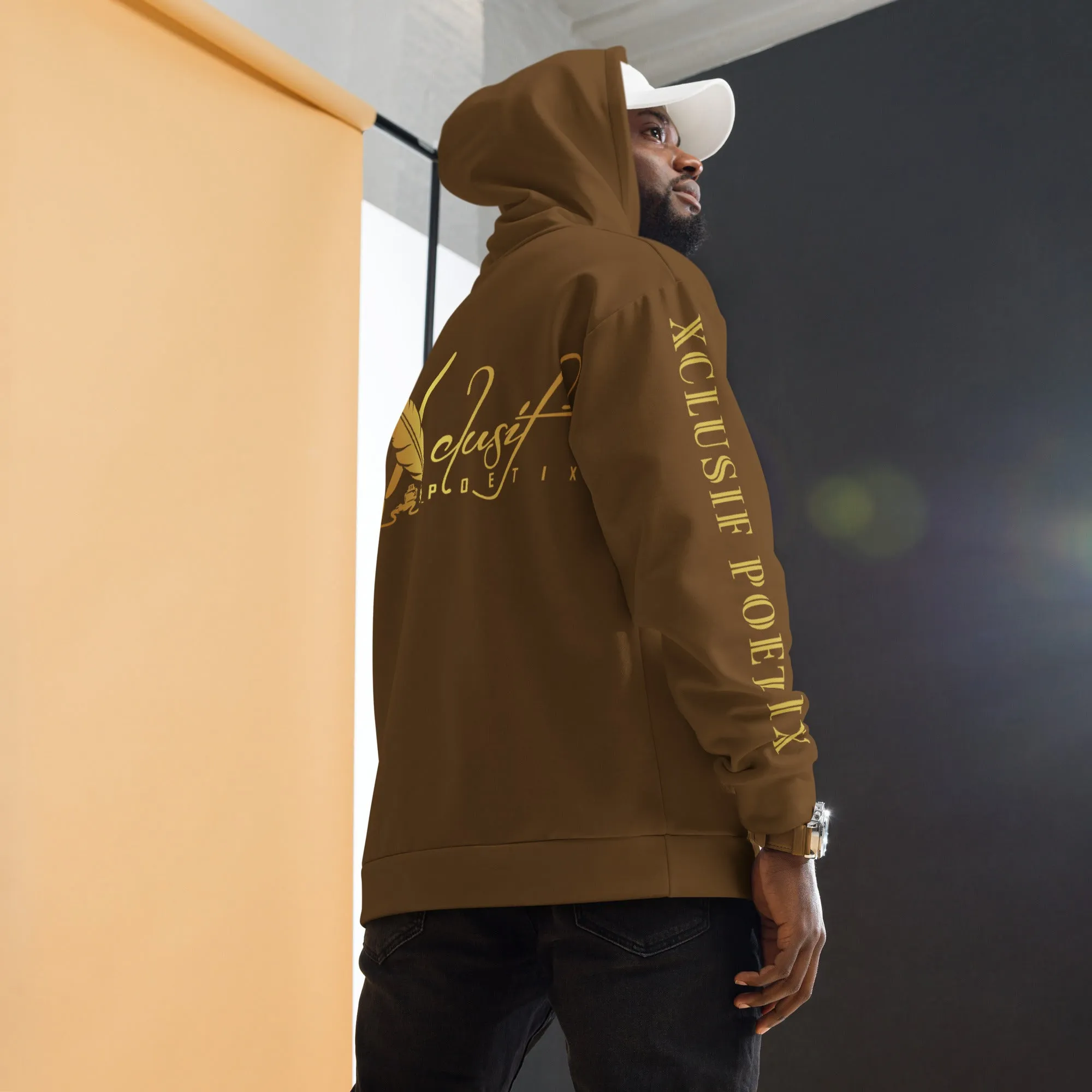 RICH BY XCLUSIF POETIX BROWN & GOLD Unisex Hoodie