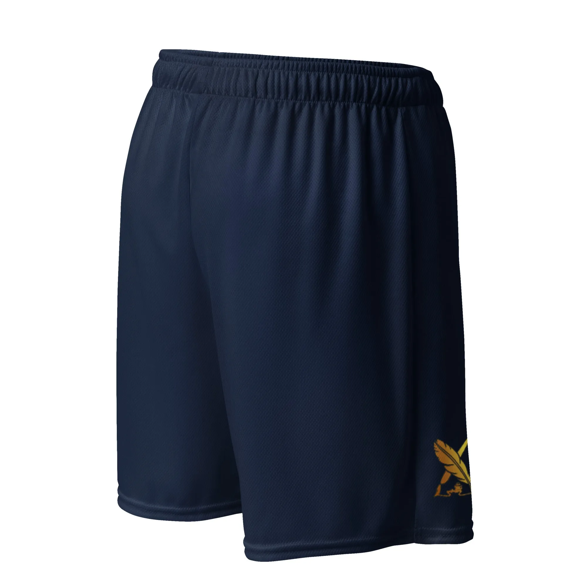 RICH BY XCLUSIF POETIX NAVY & GOLD Unisex mesh shorts