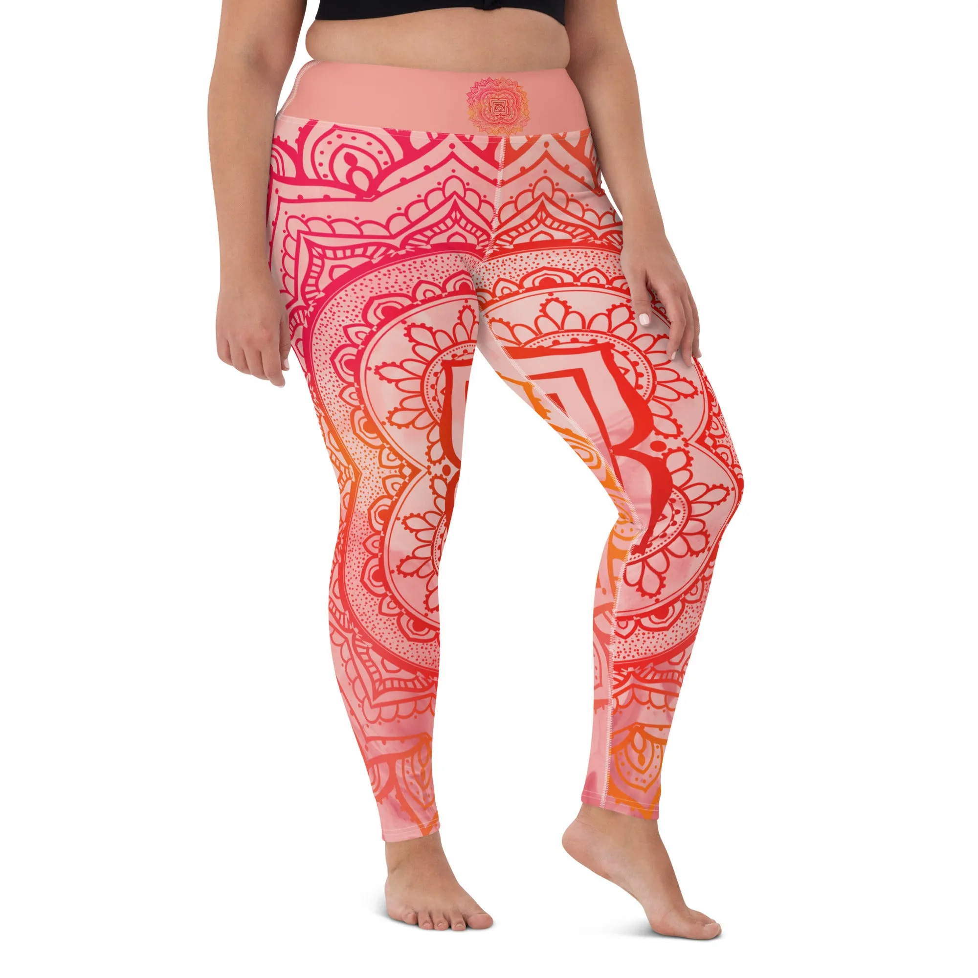Root Chakra Mandala Leggings by Goddess Swag
