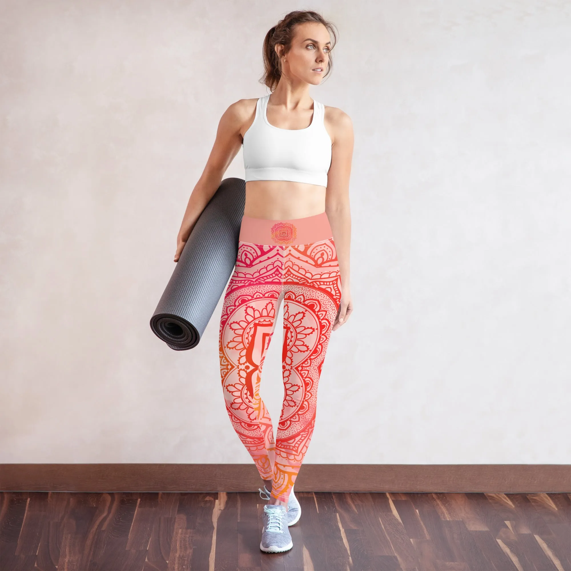 Root Chakra Mandala Leggings by Goddess Swag