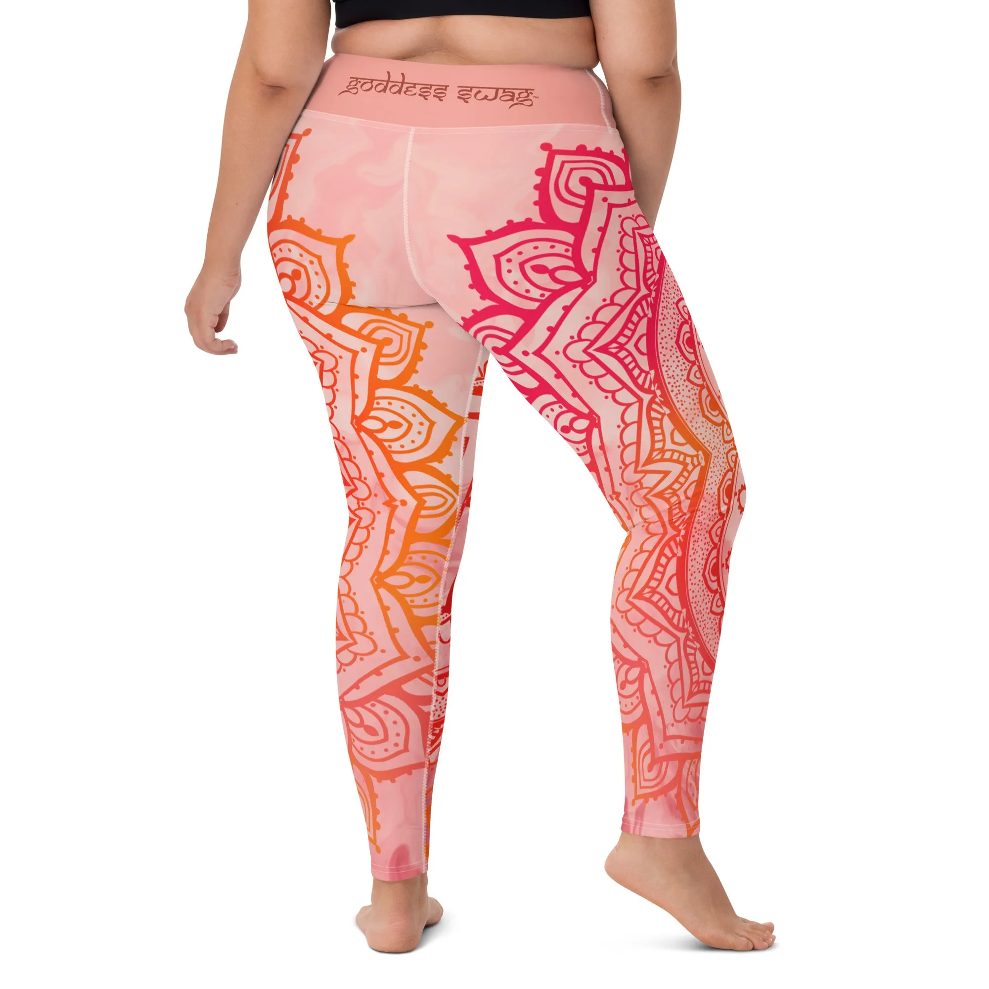 Root Chakra Mandala Leggings by Goddess Swag