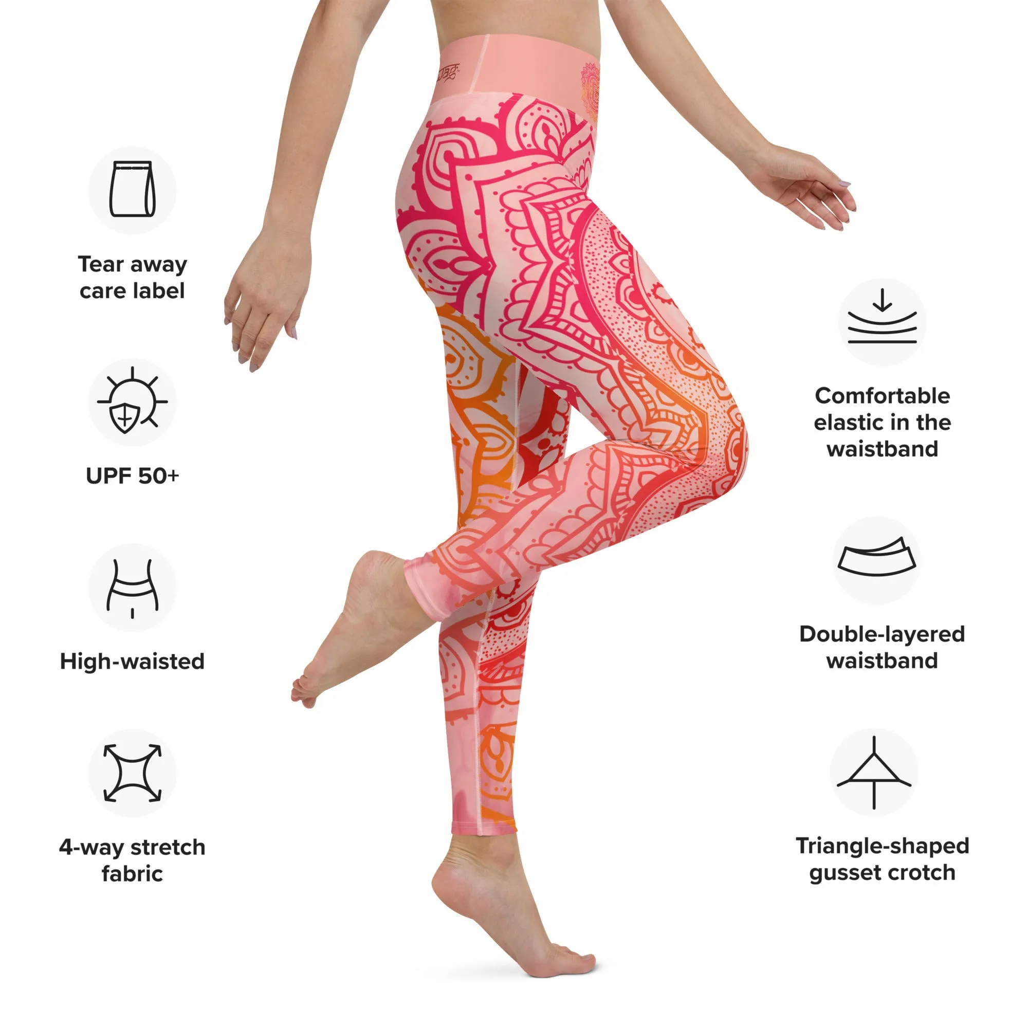 Root Chakra Mandala Leggings by Goddess Swag