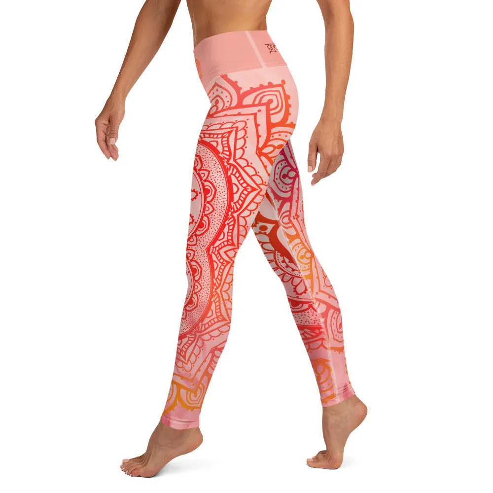 Root Chakra Mandala Leggings by Goddess Swag
