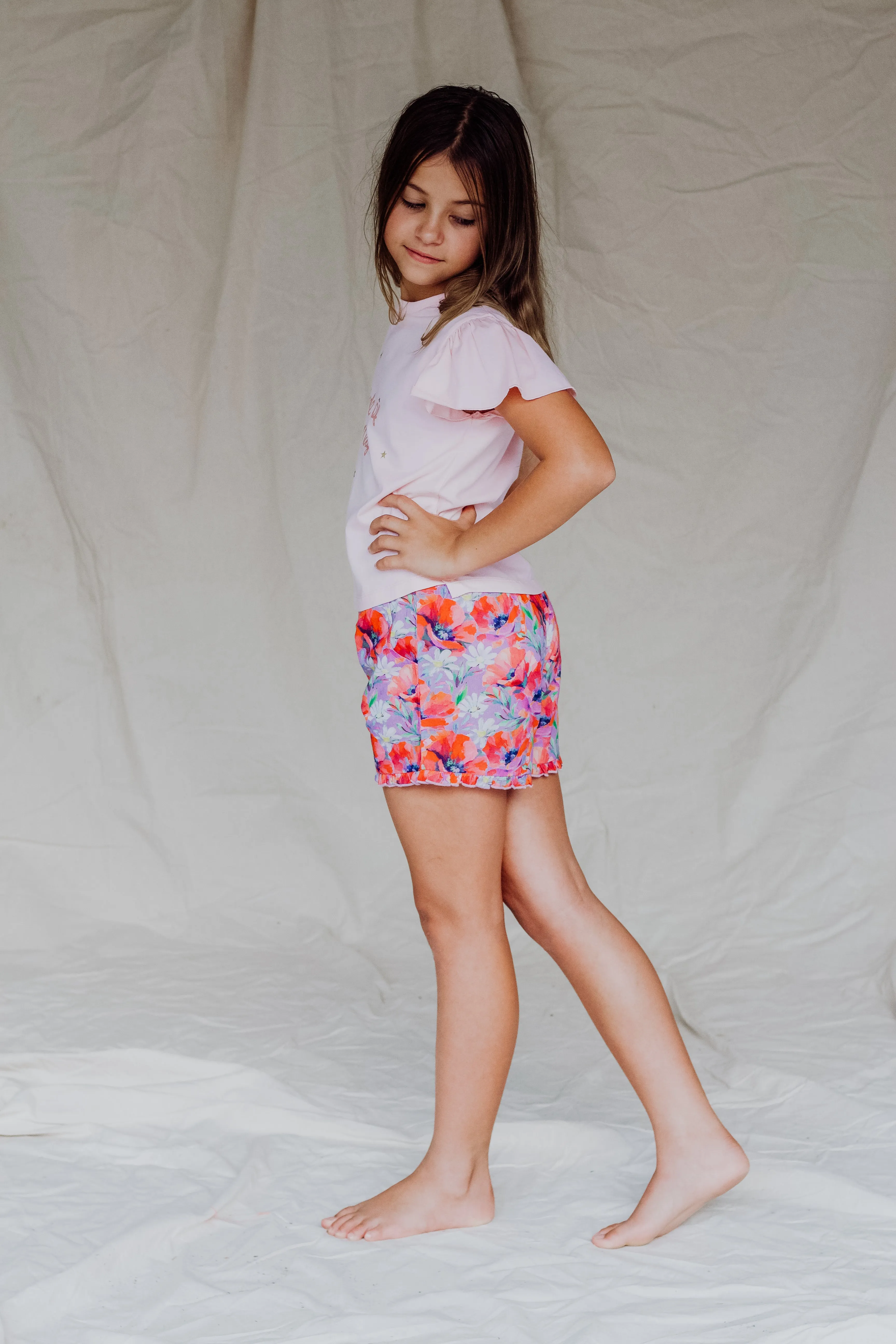 Rosie T-Shirt-Pink Flower