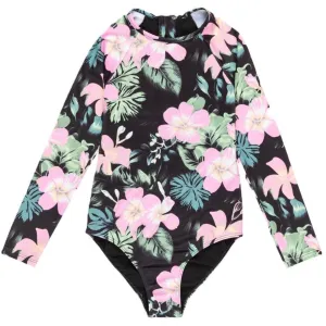 Roxy Kids Shadow Floral Onesie Long Sleeve Rash Vest