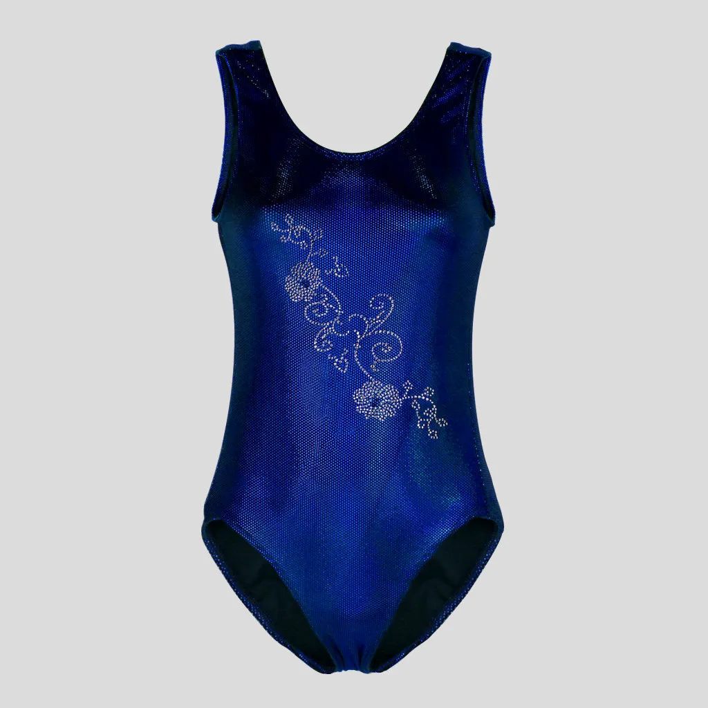 Royal Blue Cyber Velvet Leotard