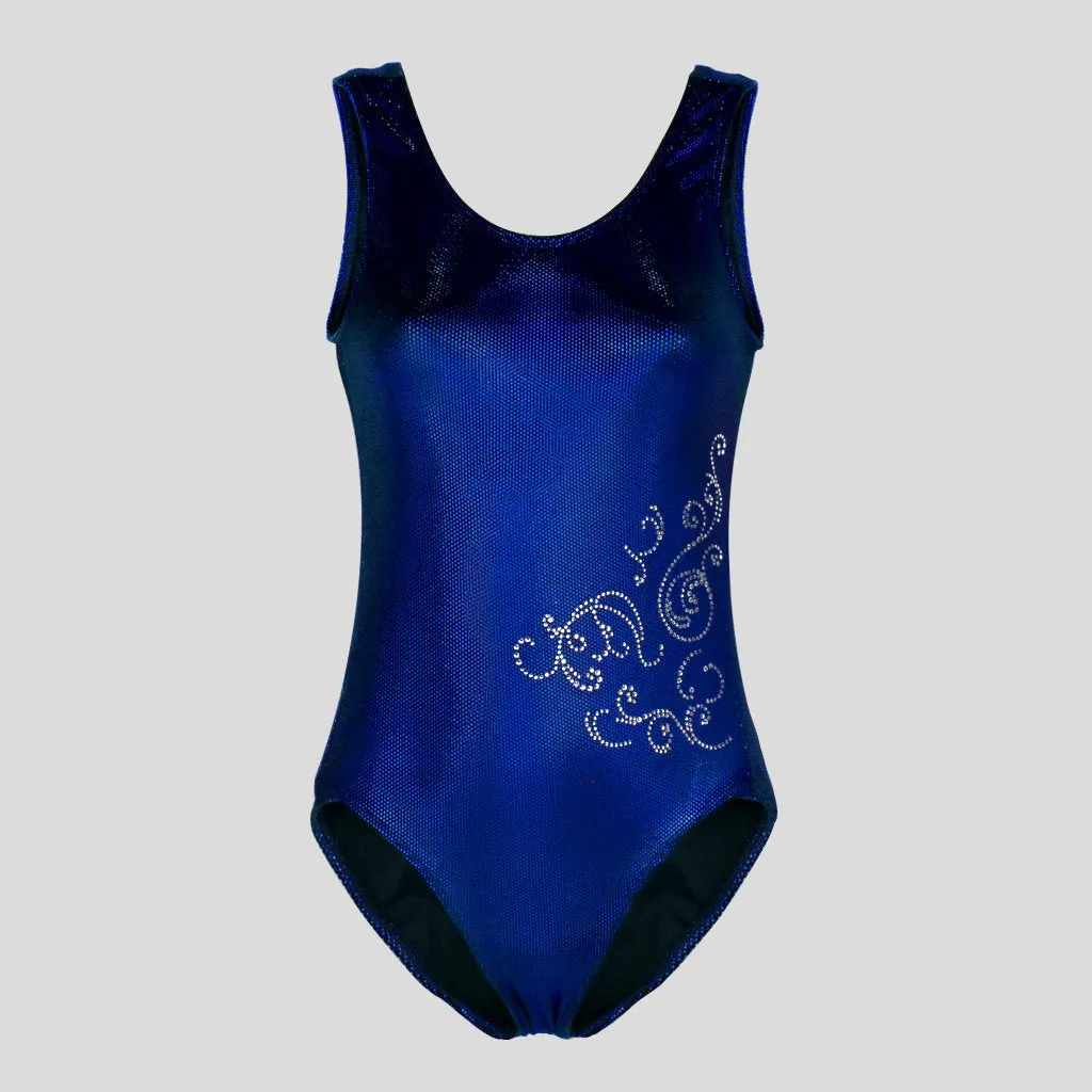 Royal Blue Cyber Velvet Leotard