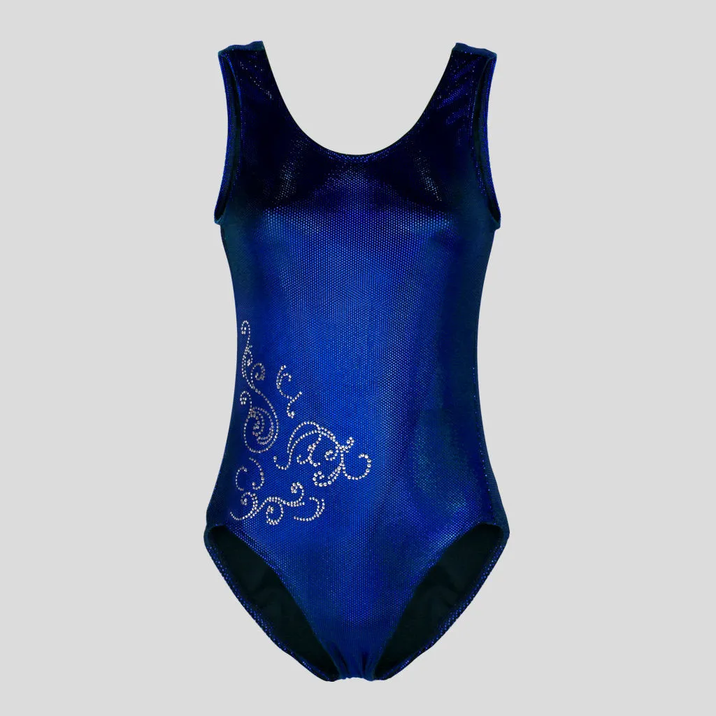 Royal Blue Cyber Velvet Leotard