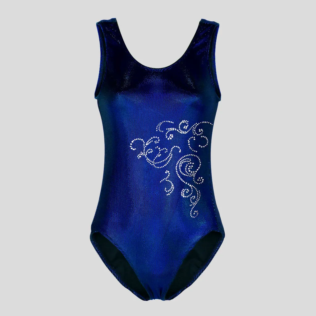 Royal Blue Cyber Velvet Leotard