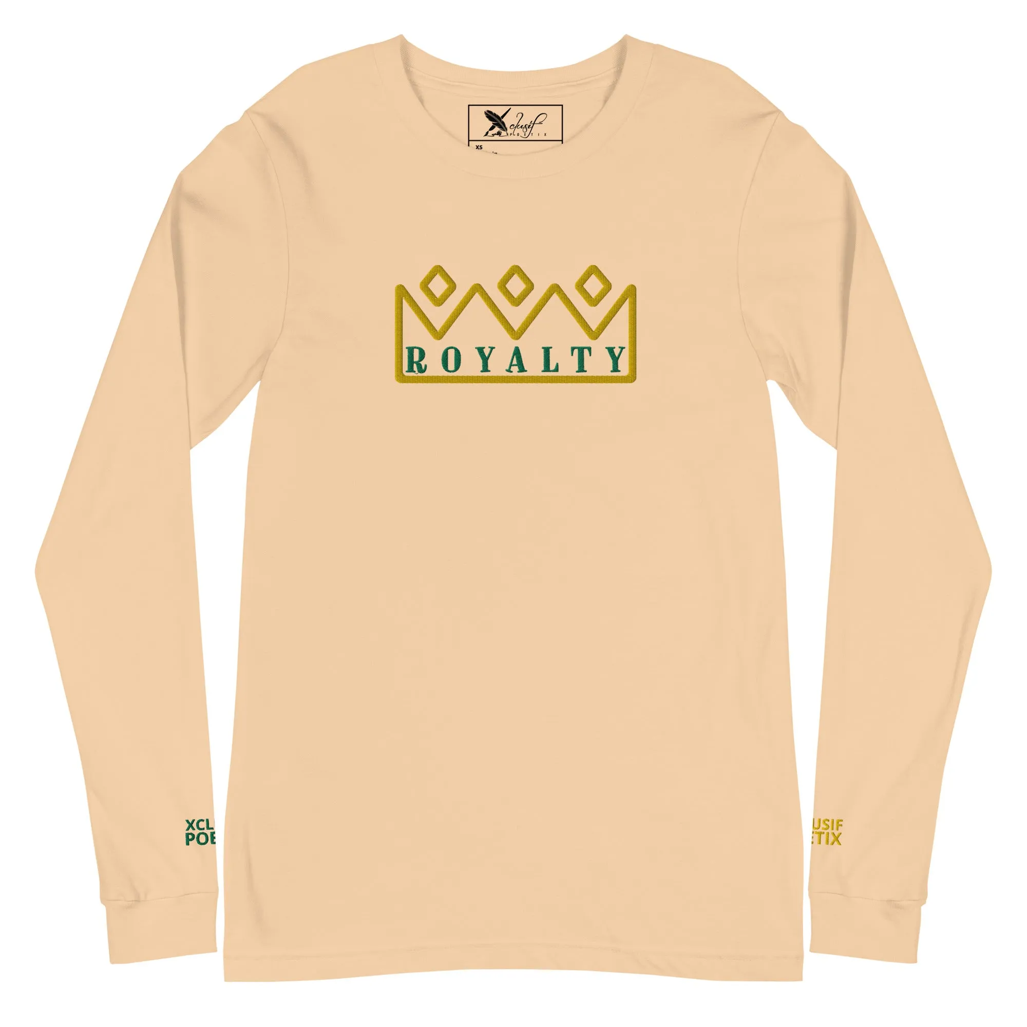 ROYALTY BY XCLUSIF POETIX Embroidery Unisex Long Sleeve Tee