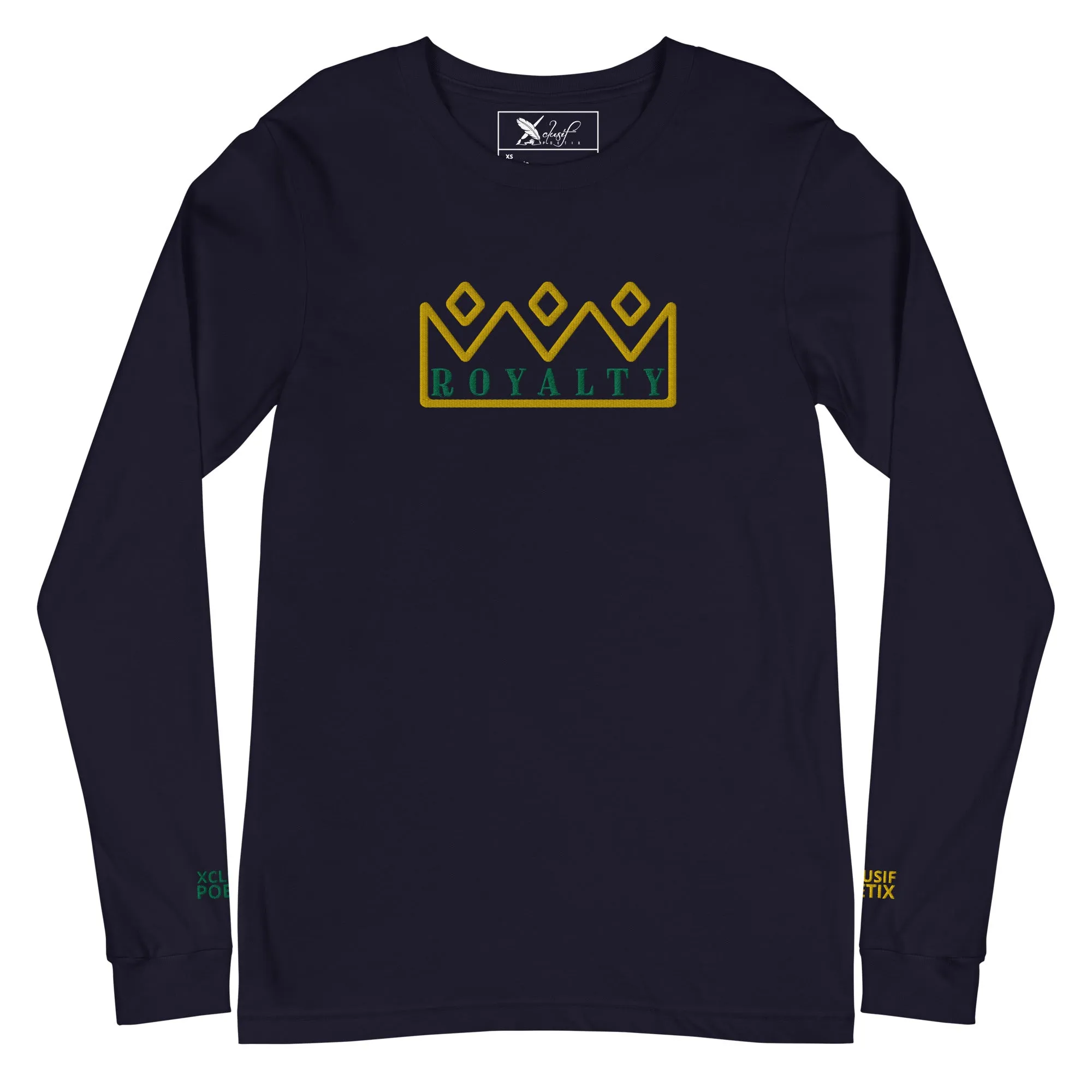 ROYALTY BY XCLUSIF POETIX Embroidery Unisex Long Sleeve Tee
