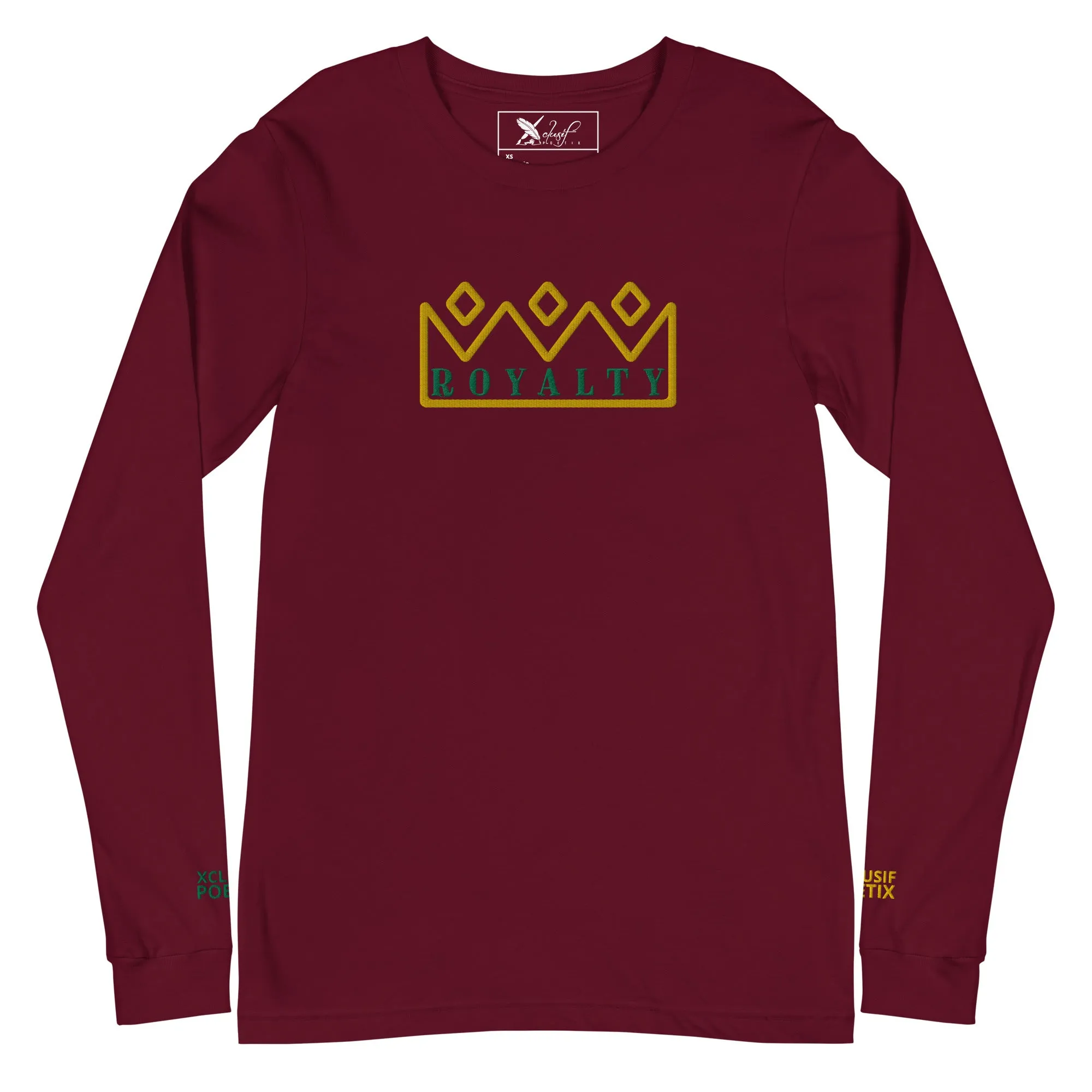ROYALTY BY XCLUSIF POETIX Embroidery Unisex Long Sleeve Tee