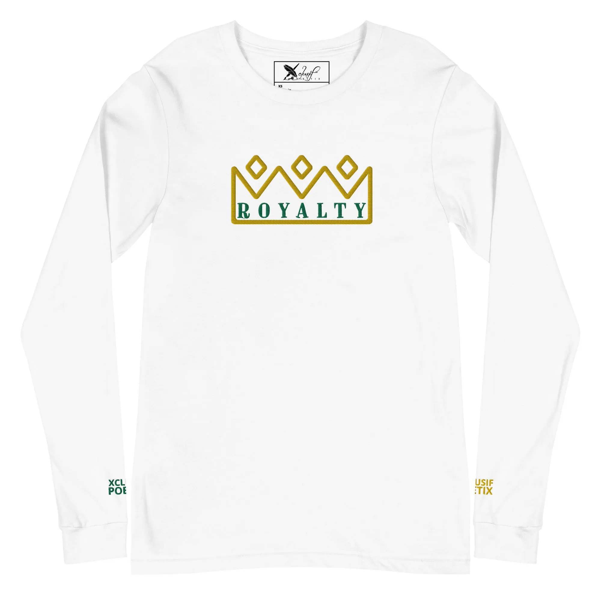 ROYALTY BY XCLUSIF POETIX Embroidery Unisex Long Sleeve Tee
