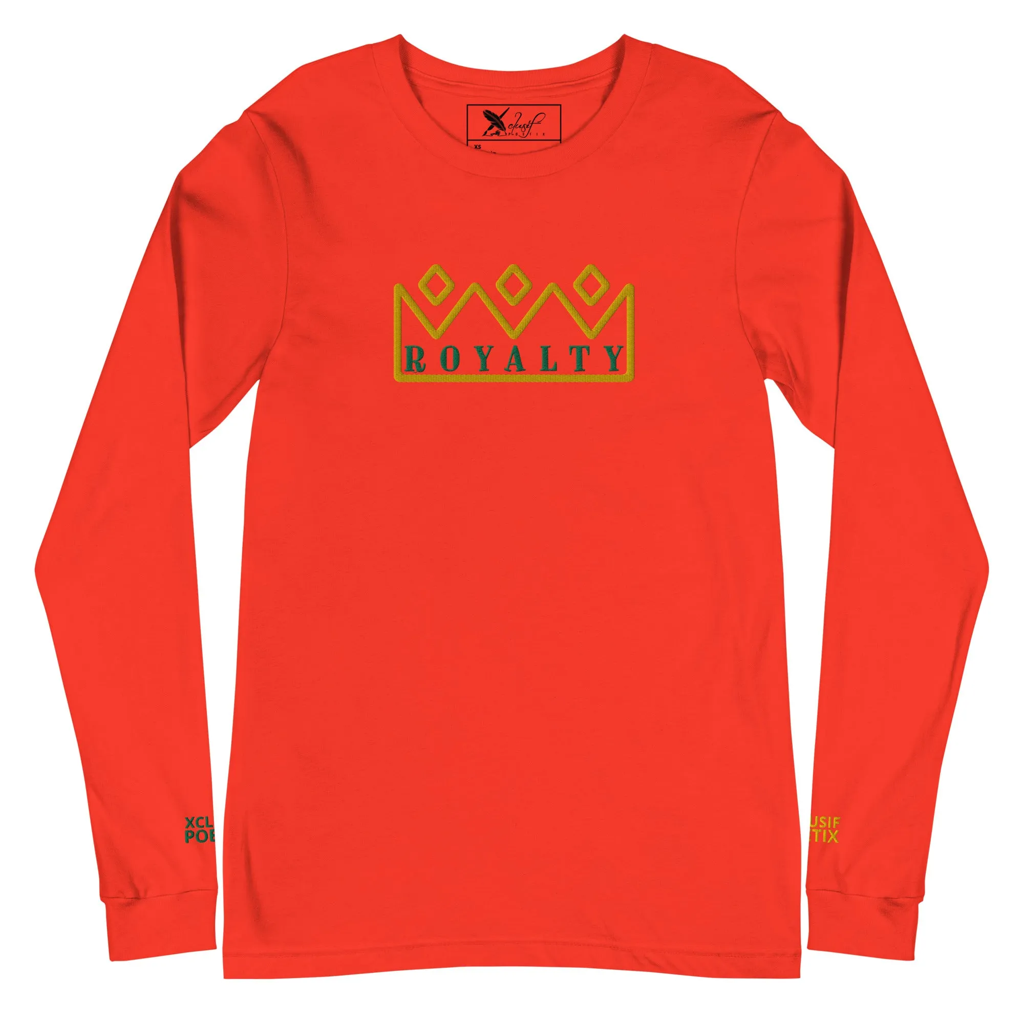 ROYALTY BY XCLUSIF POETIX Embroidery Unisex Long Sleeve Tee