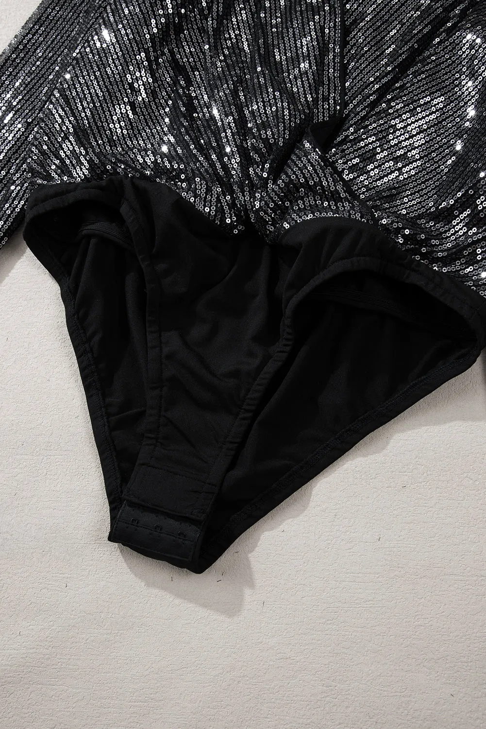Sequin Mesh Long Sleeve Bodysuit