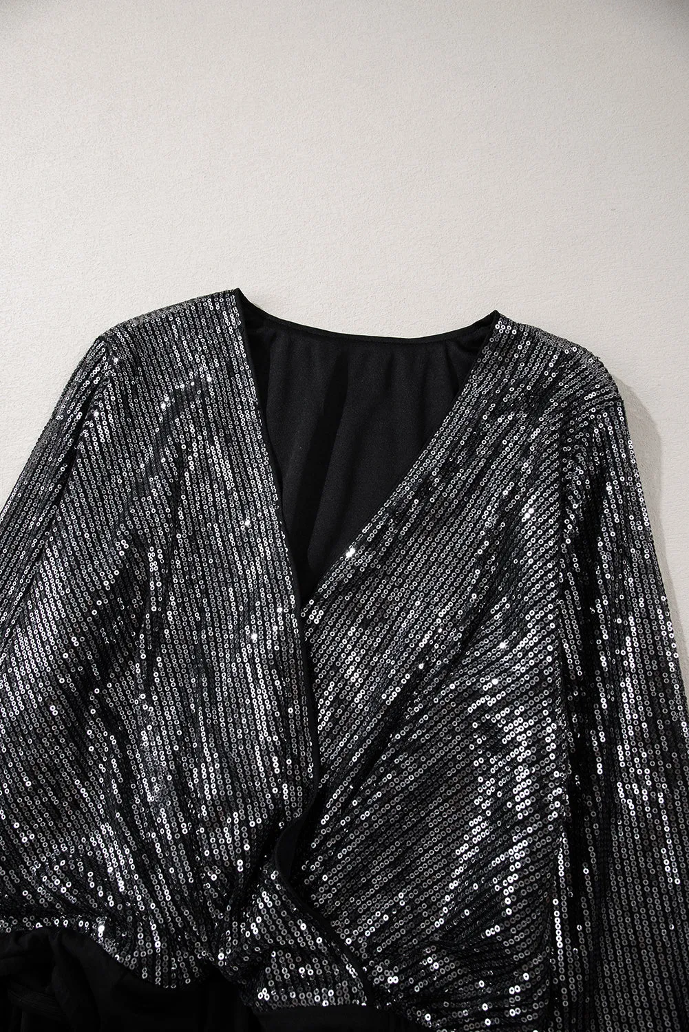 Sequin Mesh Long Sleeve Bodysuit