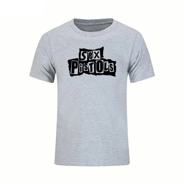 Sex Pistols T shirt Men Short sleeve Cotton Pistols Tops & Tees SJA