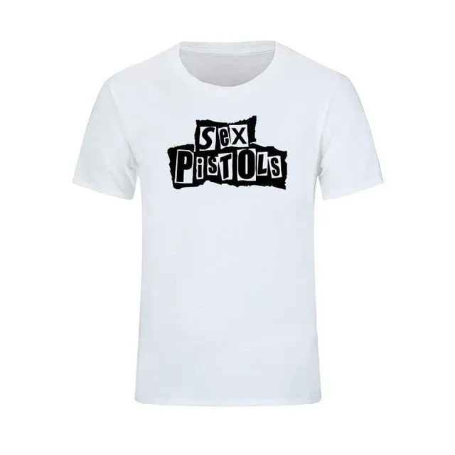 Sex Pistols T shirt Men Short sleeve Cotton Pistols Tops & Tees SJA