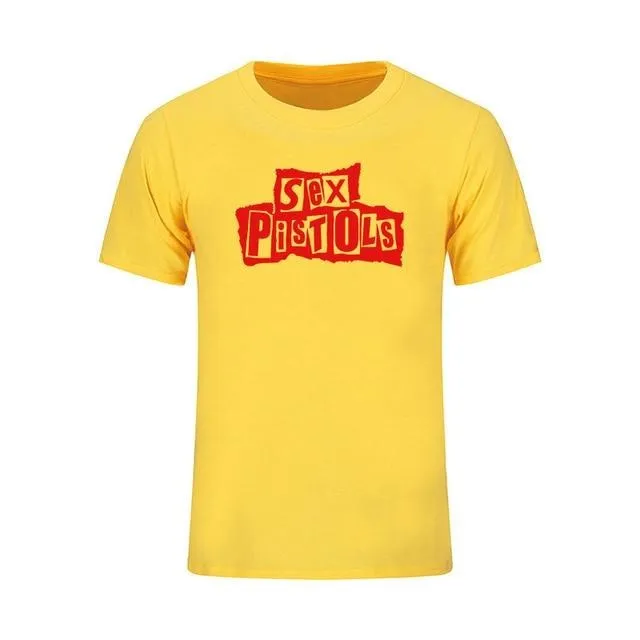 Sex Pistols T shirt Men Short sleeve Cotton Pistols Tops & Tees SJA