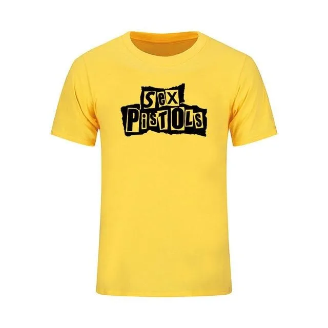Sex Pistols T shirt Men Short sleeve Cotton Pistols Tops & Tees SJA