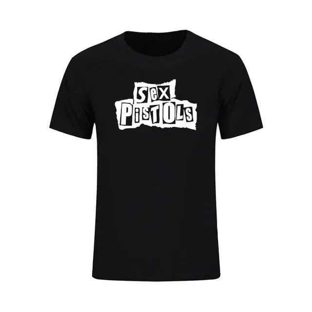 Sex Pistols T shirt Men Short sleeve Cotton Pistols Tops & Tees SJA