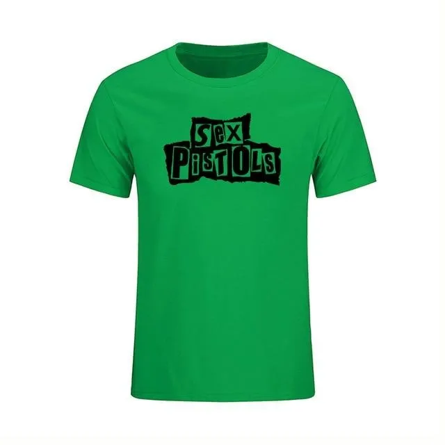 Sex Pistols T shirt Men Short sleeve Cotton Pistols Tops & Tees SJA