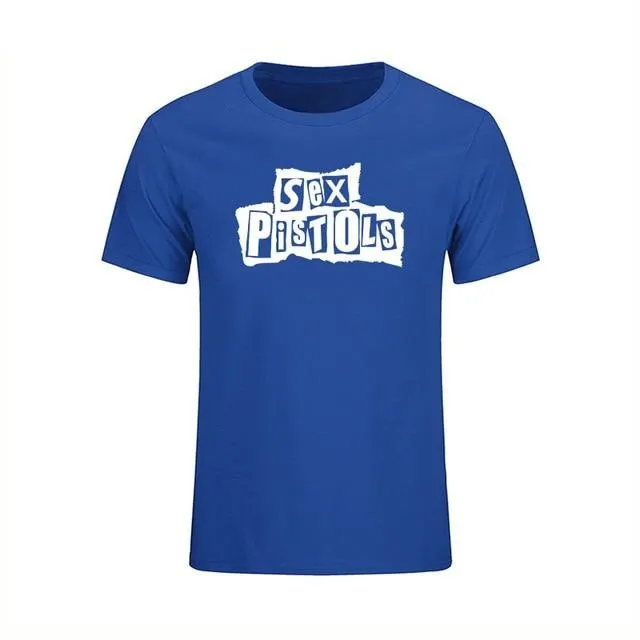 Sex Pistols T shirt Men Short sleeve Cotton Pistols Tops & Tees SJA