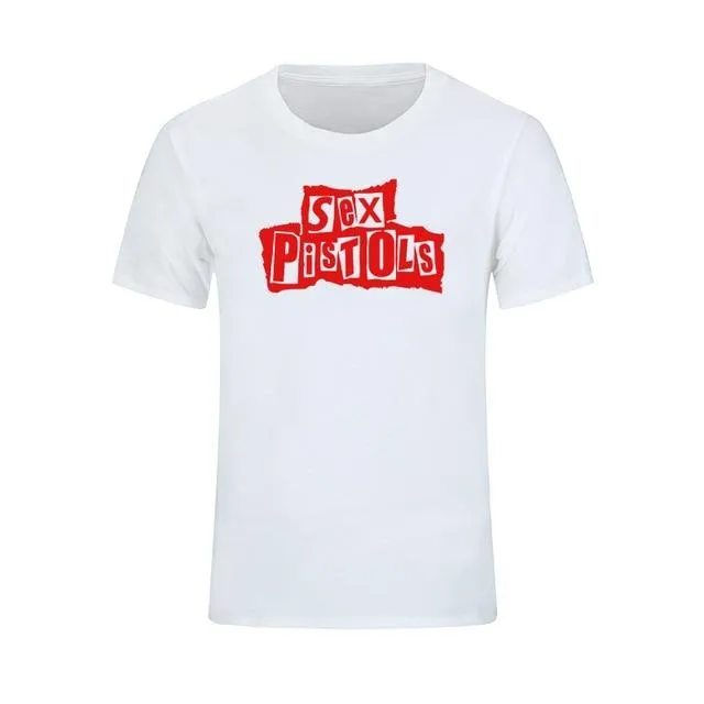 Sex Pistols T shirt Men Short sleeve Cotton Pistols Tops & Tees SJA