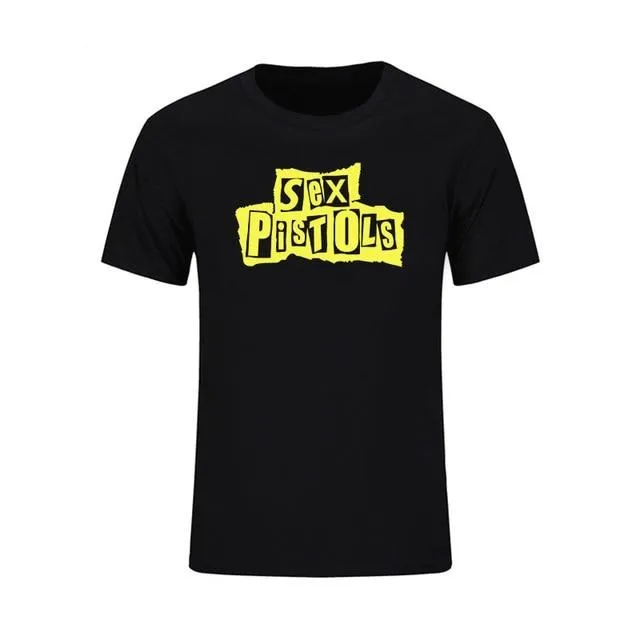 Sex Pistols T shirt Men Short sleeve Cotton Pistols Tops & Tees SJA