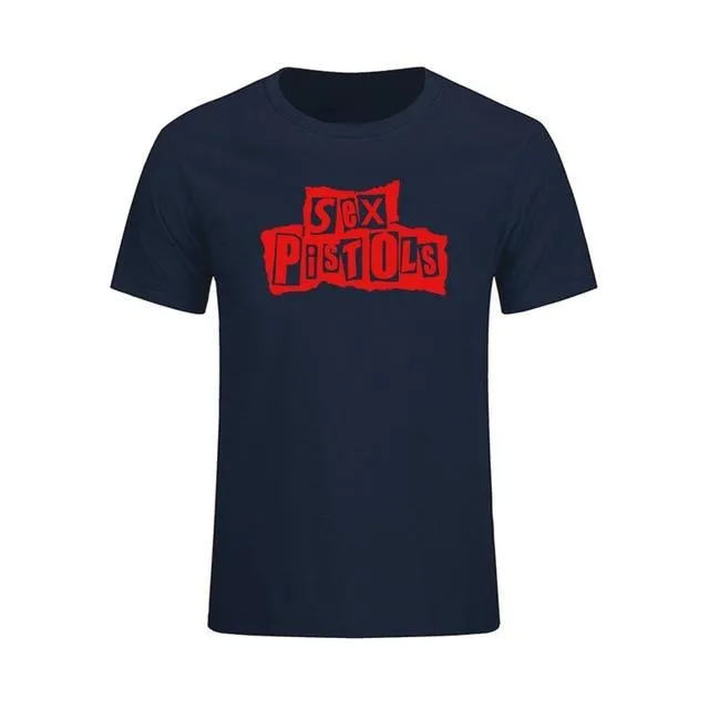 Sex Pistols T shirt Men Short sleeve Cotton Pistols Tops & Tees SJA