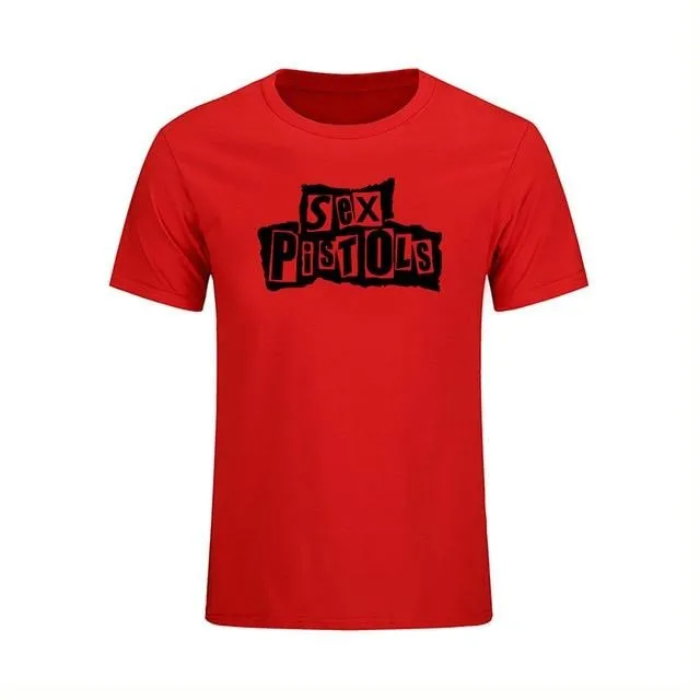 Sex Pistols T shirt Men Short sleeve Cotton Pistols Tops & Tees SJA