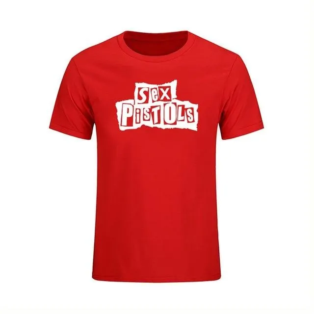 Sex Pistols T shirt Men Short sleeve Cotton Pistols Tops & Tees SJA